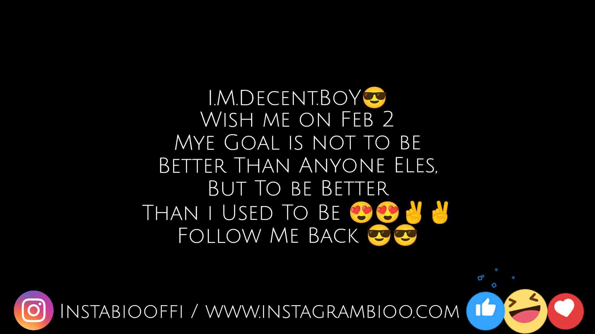 Insta Bio One Side Love